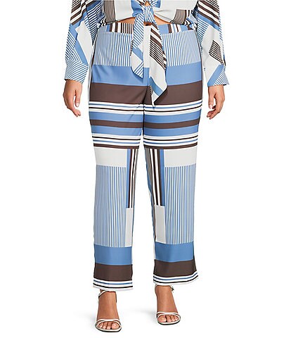 Lucy Paris Plus Size Rue Striped Coordinating Pant
