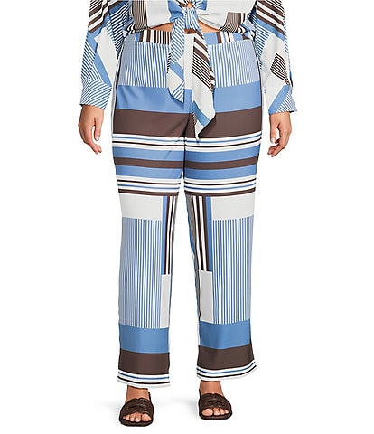 Lucy Paris Plus Size Rue Striped Coordinating Pants