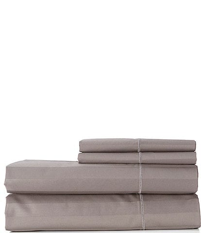 Luxury Hotel 600 Thread-Count Supima Cotton Striped Sheet Set with FabFit Technology