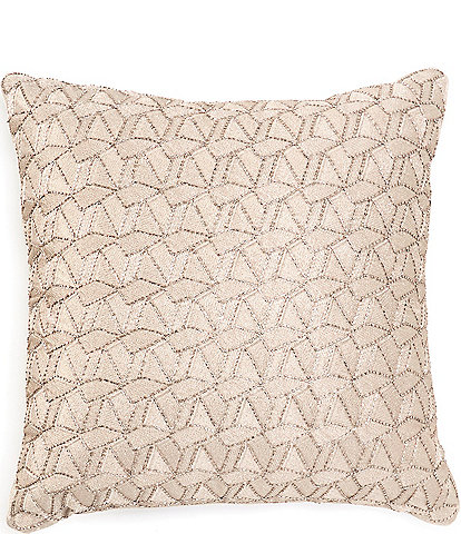 Luxury Hotel Beaded & Embroidered Square Pillow