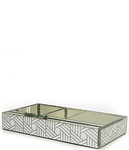 Luxury Hotel Duchess Etched Mirrored Glass Tray