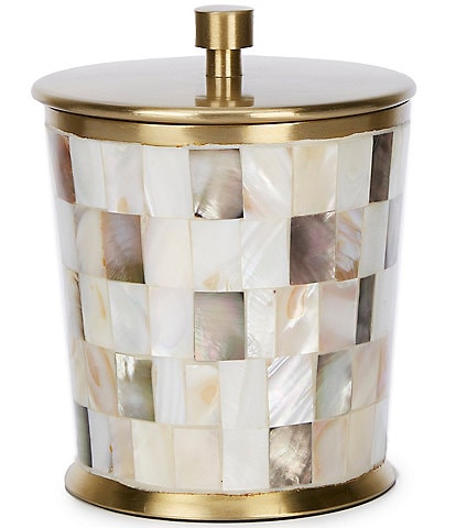 Luxury Hotel Essex Collection Gold Mother of Pearl Covered Jar