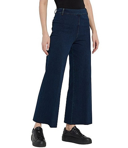 Lysse Erin High Waisted Wide Leg Demin Ponte Ankle Leggings