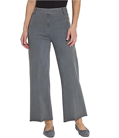 Lysse Plus Size Erin High Waisted Wide Leg Demin Ponte Ankle Leggings