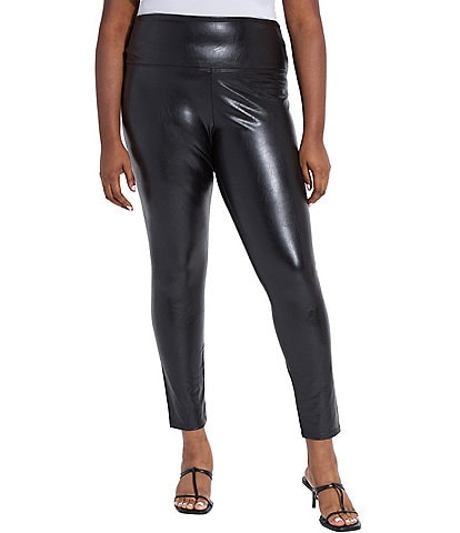 Lysse Textured Plus Size Faux Leather Leggings