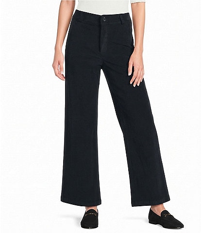 M Made in Italy Corduroy Flat Front Wide Leg Boot Cut Jeans