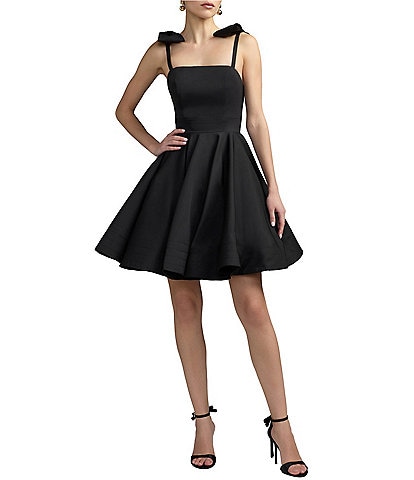 Mac Duggal A-Line Bow Straps Mini Dress