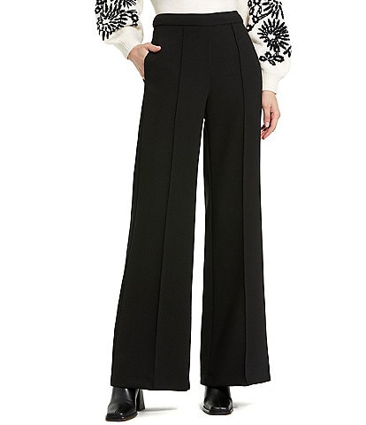 Mac Duggal Classic Crepe Wide Leg Trouser Pants