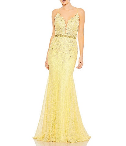 Dillards yellow shop prom dress