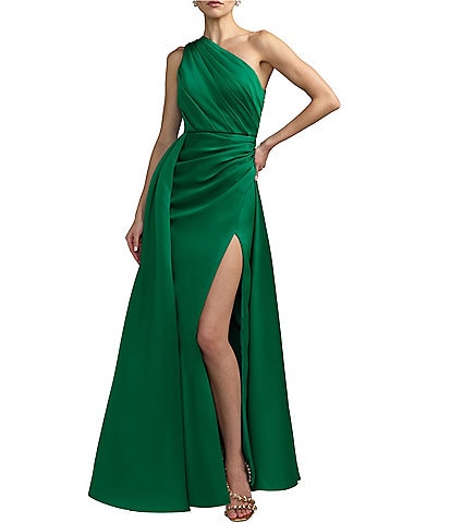 Mac Duggal One Shoulder Satin Gown