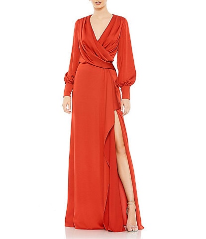 Vince Camuto Sleeveless V-Neck Satin Gown