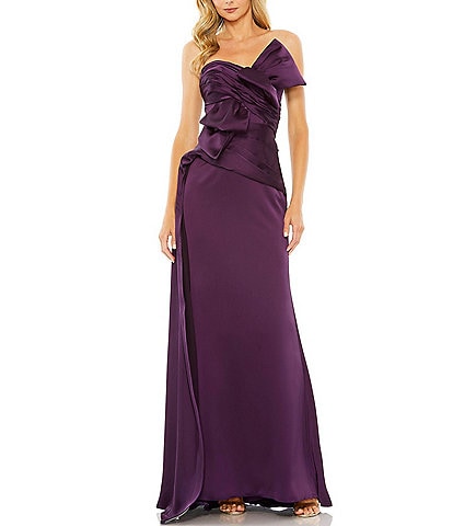 Mac Duggal Strapless Bow Front Detailed Gown