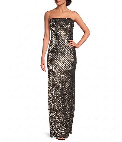 Mac Duggal Strapless Sequin Gown