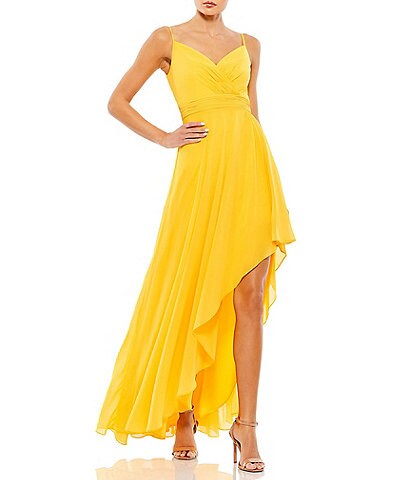 Mac Duggal Sweetheart Neck Sleeveless High-Low Hem Dress