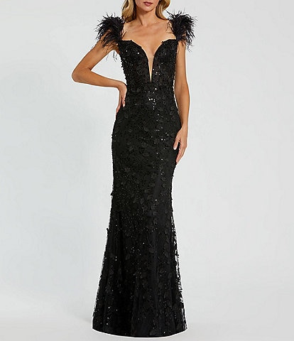 feathers: Women's Formal Dresses & Evening Gowns