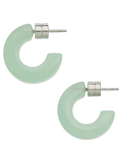  Muse Sea Glass Puffy Hoop Earrings