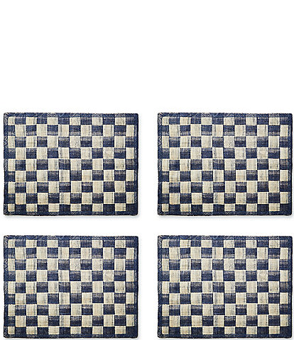 MacKenzie-Childs Sinamay Woven Check Placemats, Set of 4