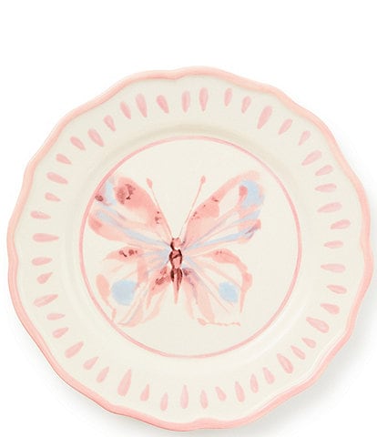 MacKenzie-Childs Butterfly Hill Scalloped Salad/Dessert Plate