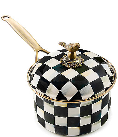 MacKenzie-Childs Check Covered Saucepan, 2.5 Qt.