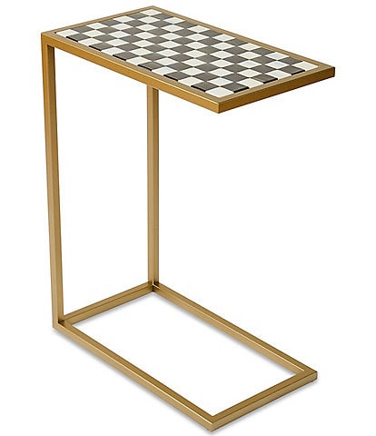 MacKenzie-Childs Check® Enamel C-Frame Side Table