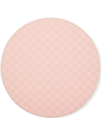 MacKenzie-Childs Check Faux Leather Round Placemat