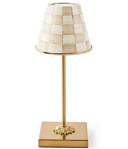 MacKenzie-Childs Check LED Rechargeable Cafe Table Lamp