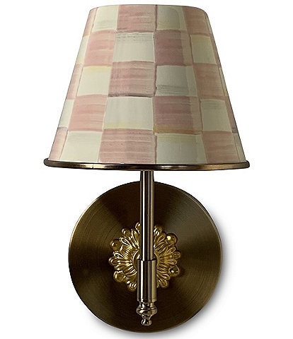 MacKenzie-Childs Check® LED Rechargeable Cafe Wall Sconce