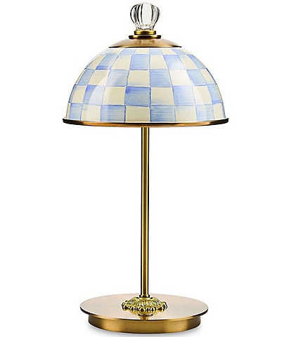 MacKenzie-Childs Check LED Rechargeable Dome Table Lamp