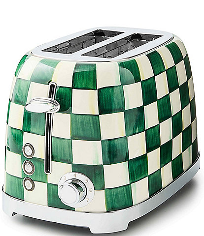 MacKenzie-Childs Check Stainless Steel 2-Slice Toaster
