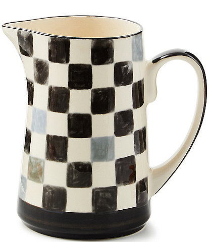 MacKenzie-Childs Check Stoneware Pitcher, 1.75 Qt.