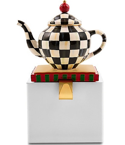 MacKenzie-Childs Check Teapot Stocking Holder