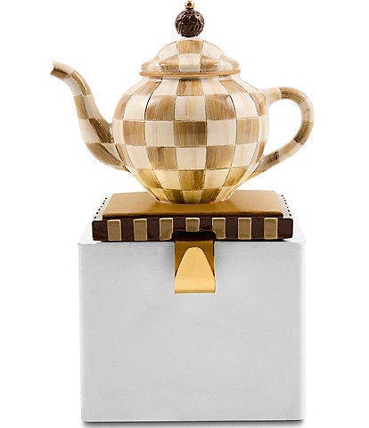 MacKenzie-Childs Check Teapot Stocking Holder