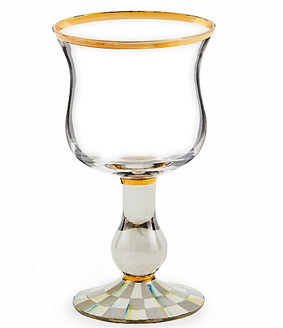 MacKenzie-Childs Check Wine Glass