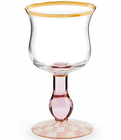 MacKenzie-Childs Check Wine Glass