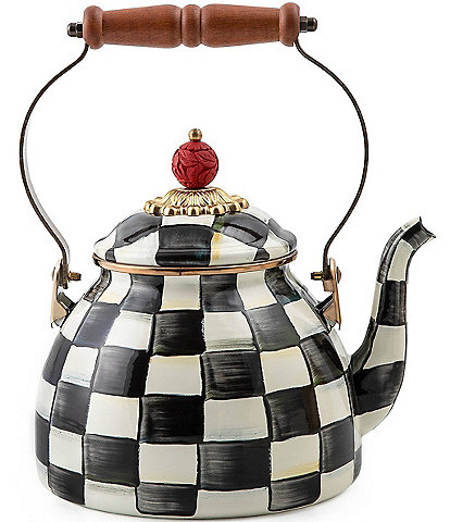 MacKenzie-Childs Courtly Check® Enamel 2-Quart Tea Kettle