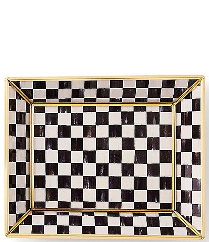 MacKenzie-Childs Check Glass Small Tray