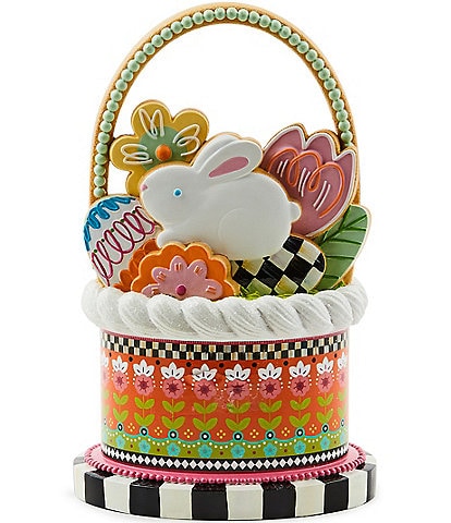 MacKenzie-Childs Easter Collection Calico Decorated Faux Cookie Basket