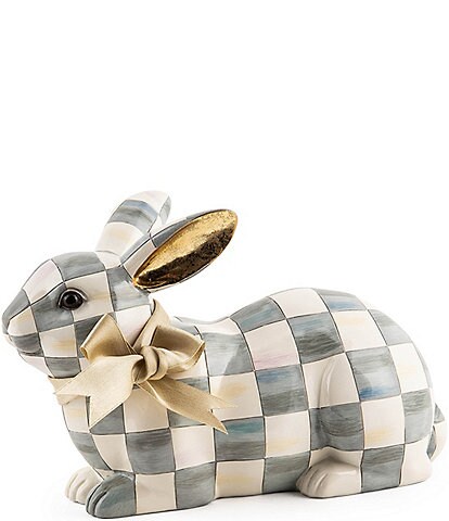 MacKenzie-Childs Easter Collection Sterling Check® Resting Bunny Figurine