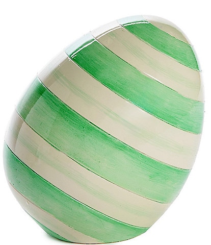 MacKenzie-Childs Easter Collection Stripe Mini Egg Figurine