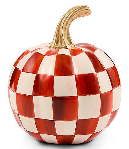 MacKenzie-Childs Harvest Collection Mini Check® Pumpkin