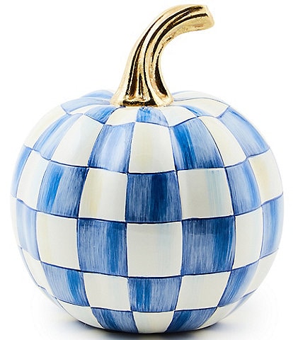 MacKenzie-Childs Harvest Collection Mini Check® Pumpkin