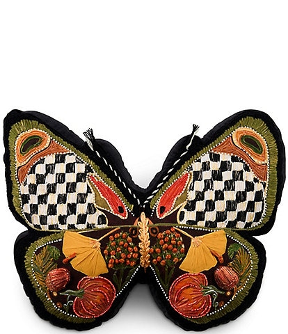 MacKenzie-Childs Harvest Moth Shaped Pillow