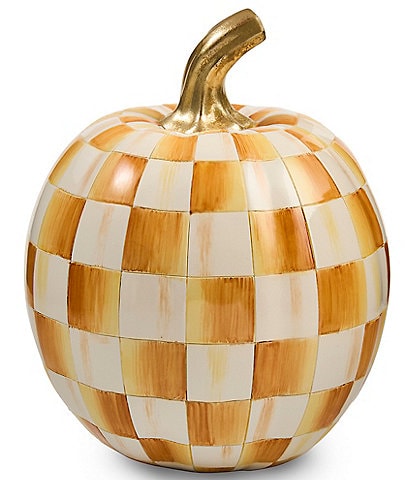 MacKenzie-Childs Harvest Collection Small Check® Pumpkin