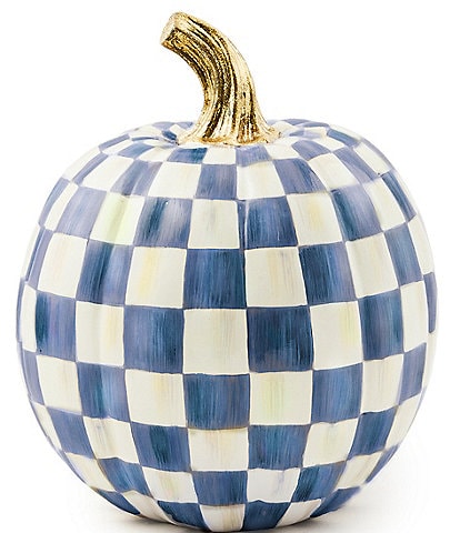 MacKenzie-Childs Harvest Collection Small Check® Pumpkin