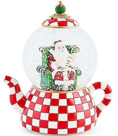Holiday Collection Check It Out Teapot Snow Globe