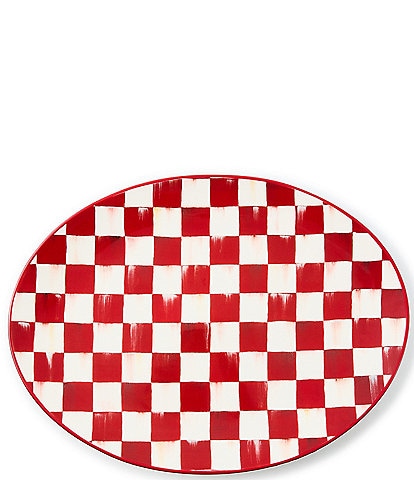 MacKenzie-Childs Holiday Collection Cherry Check Serving Platter