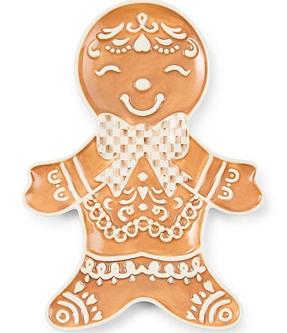 MacKenzie-Childs Holiday Collection Mocha Check Gingerbread Spoon Rest