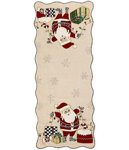MacKenzie-Childs Holiday Collection Santa Table Runner