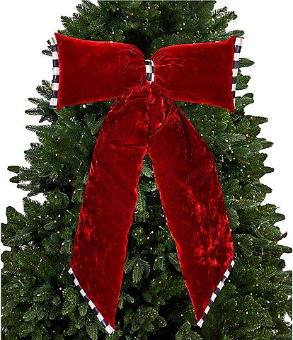 MacKenzie-Childs Merry Christmas Collection Velvet Jumbo Bow Decor