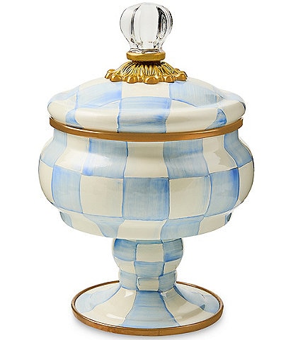 MacKenzie-Childs Check Enamel Curiosity Sculptural Pot